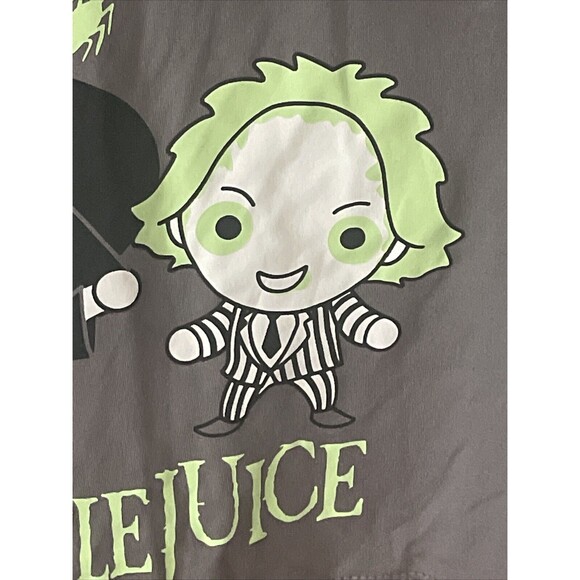 Warner Bros. WB Beetlejuice Lydia Sleep Top Gray 3X NWT Buttoned Collar - Picture 4 of 10